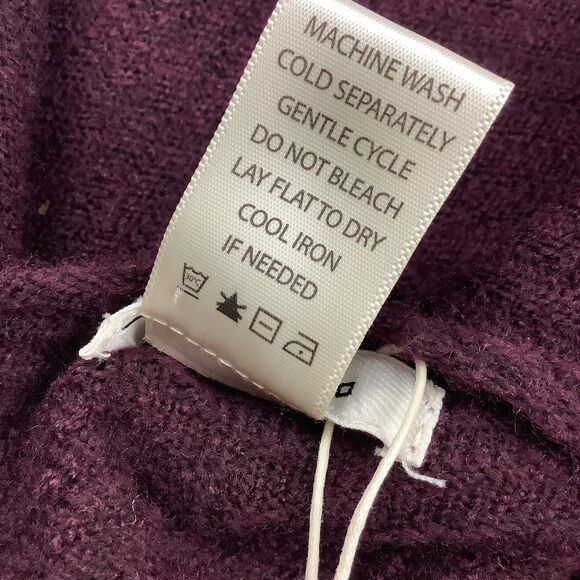 Max Studio V-Neck Sweater Dress Women Size S Long Sleeve Textured Knit Burgundy - Picture 8 of 16